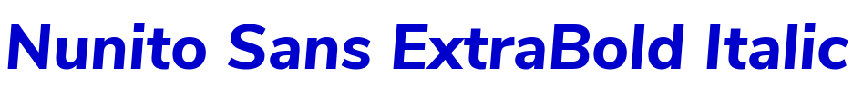 Nunito Sans ExtraBold Italic шрифт
